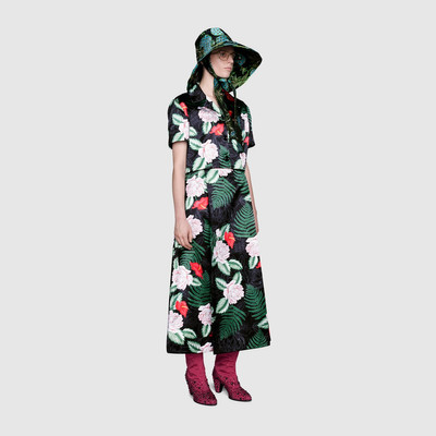 GUCCI Hawaiian print silk sleeveless dress outlook