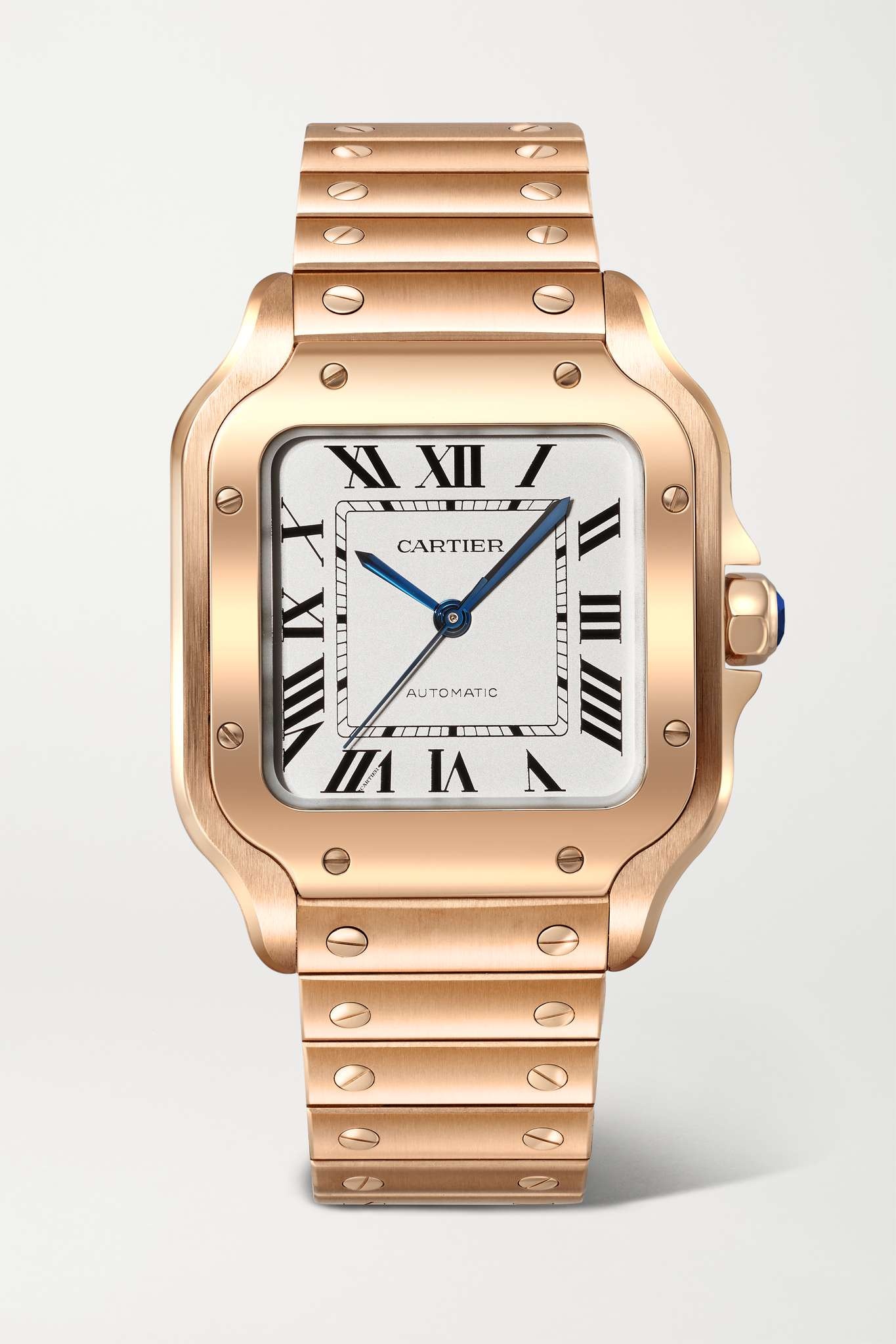 Santos de Cartier Automatic 35mm medium 18-karat rose gold watch - 1