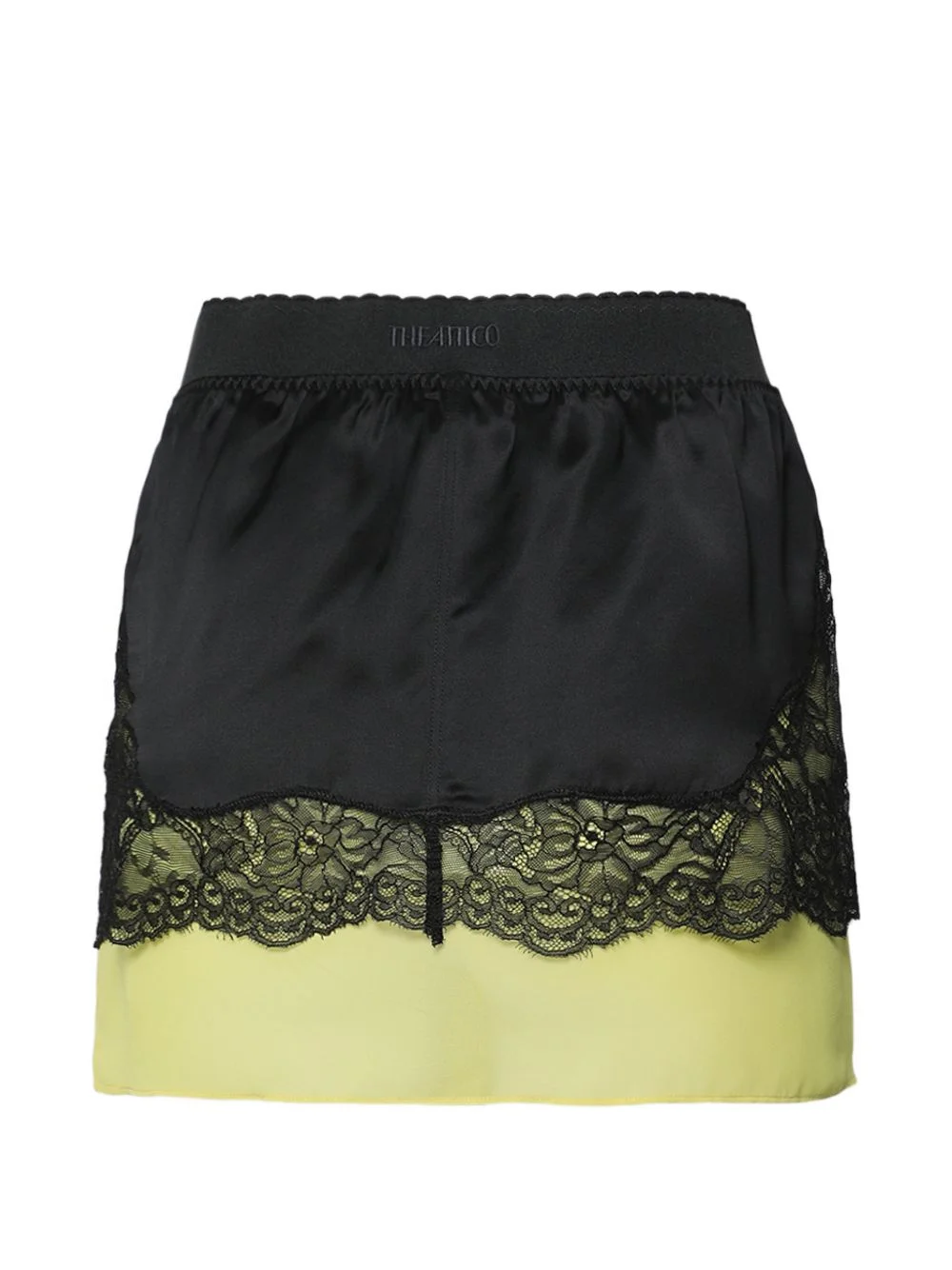 lace-trim layered mini skirt - 1