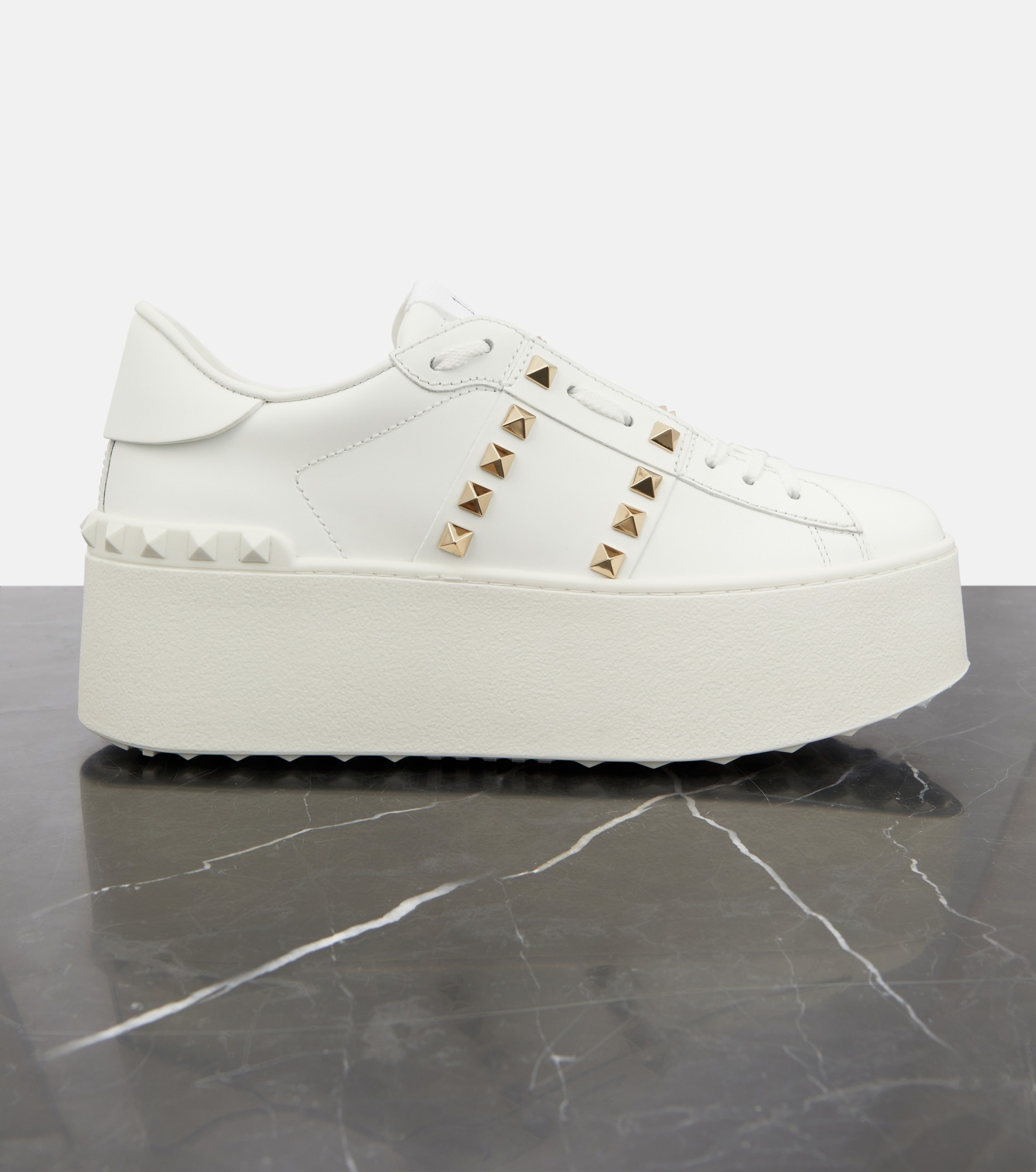 Rockstud Untitled leather platform sneakers - 6