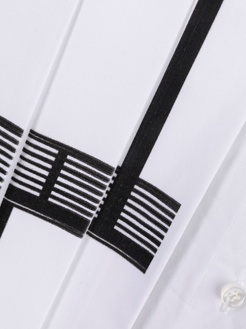 pleated panel shirt-dress 6