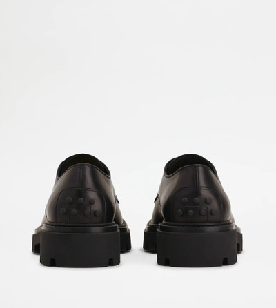 Tod's LACE-UPS IN LEATHER - BLACK outlook