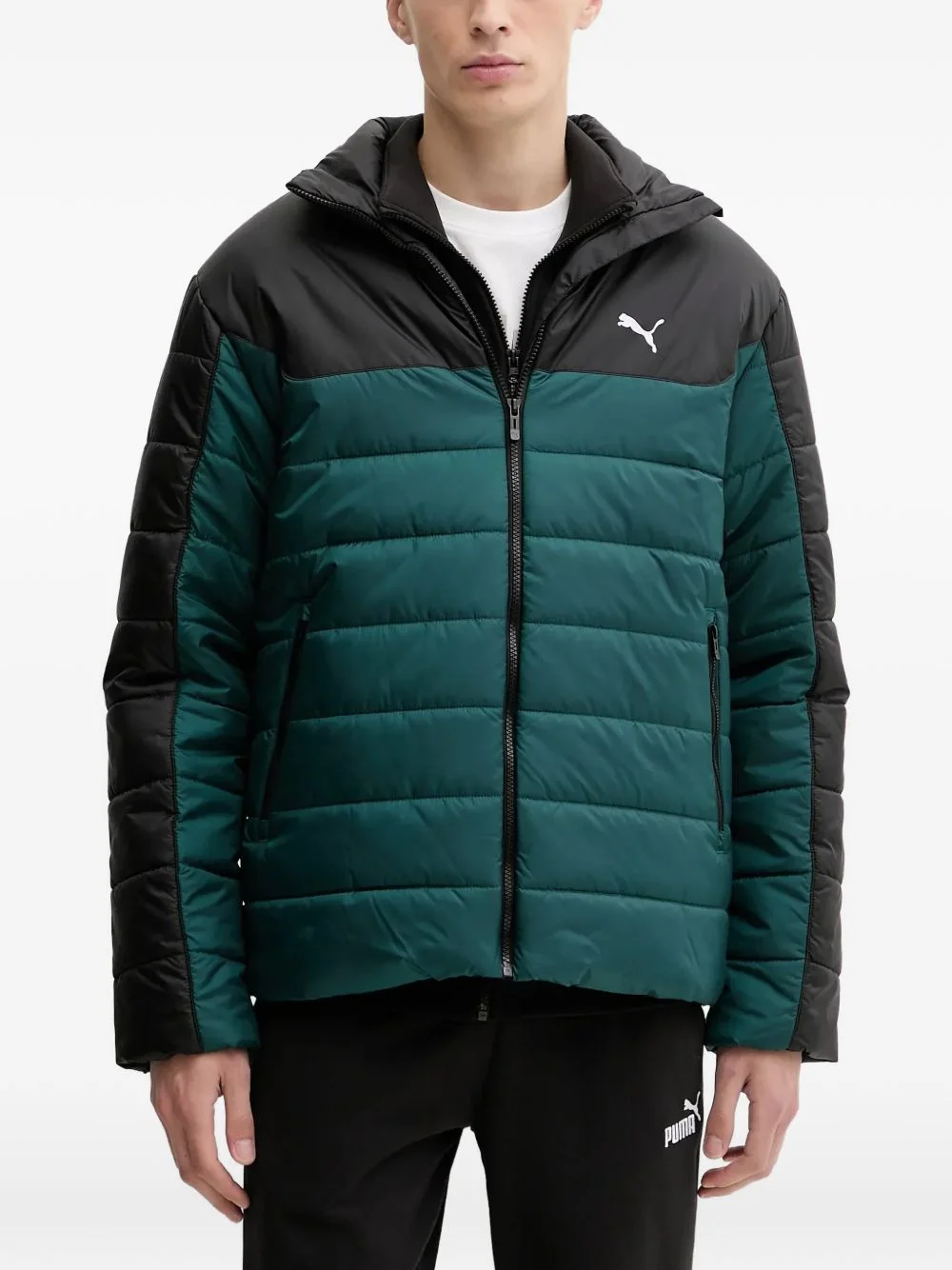 quilted panelled jacket - 1