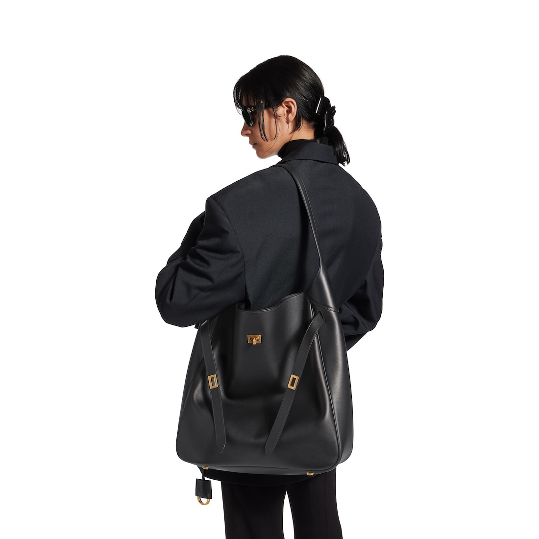 Women's Bel Air Large Hobo Bag in Black - 8