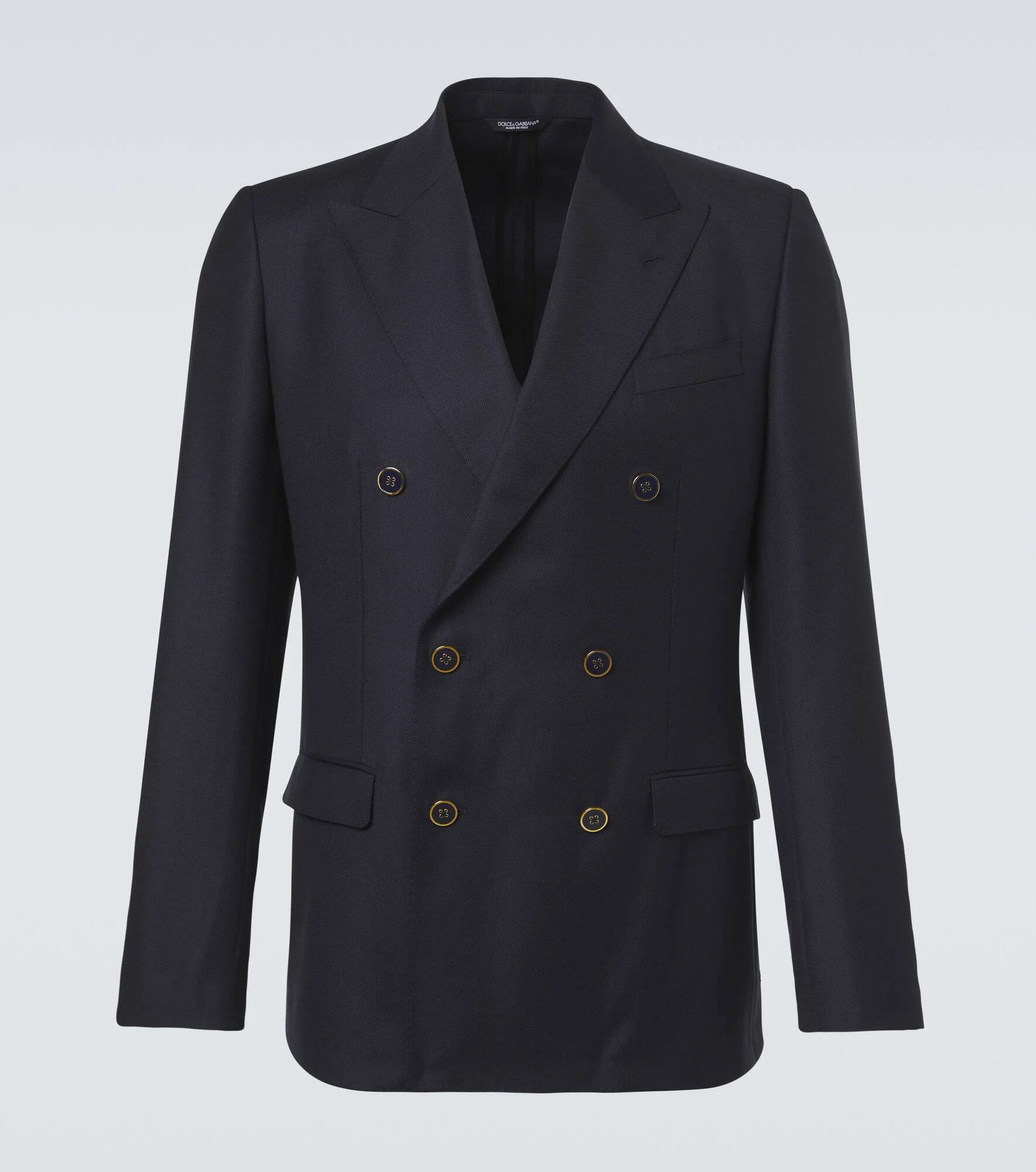 Double-breasted virgin wool blazer - 1