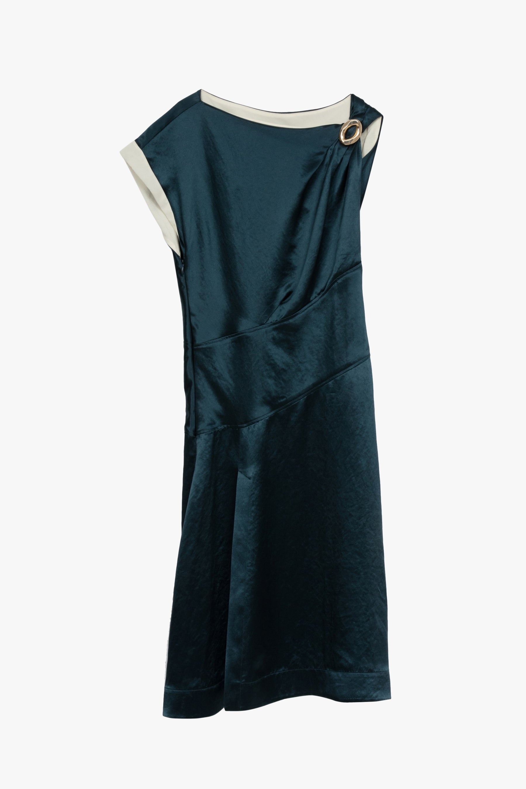 Draped Twist Dress With Combo - 5