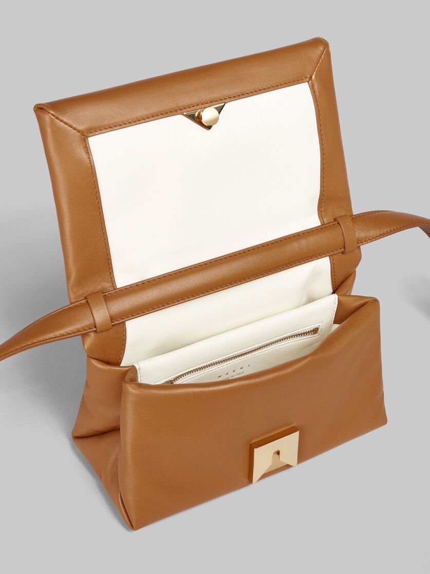 SMALL BROWN CALFSKIN PRISMA BAG - 4