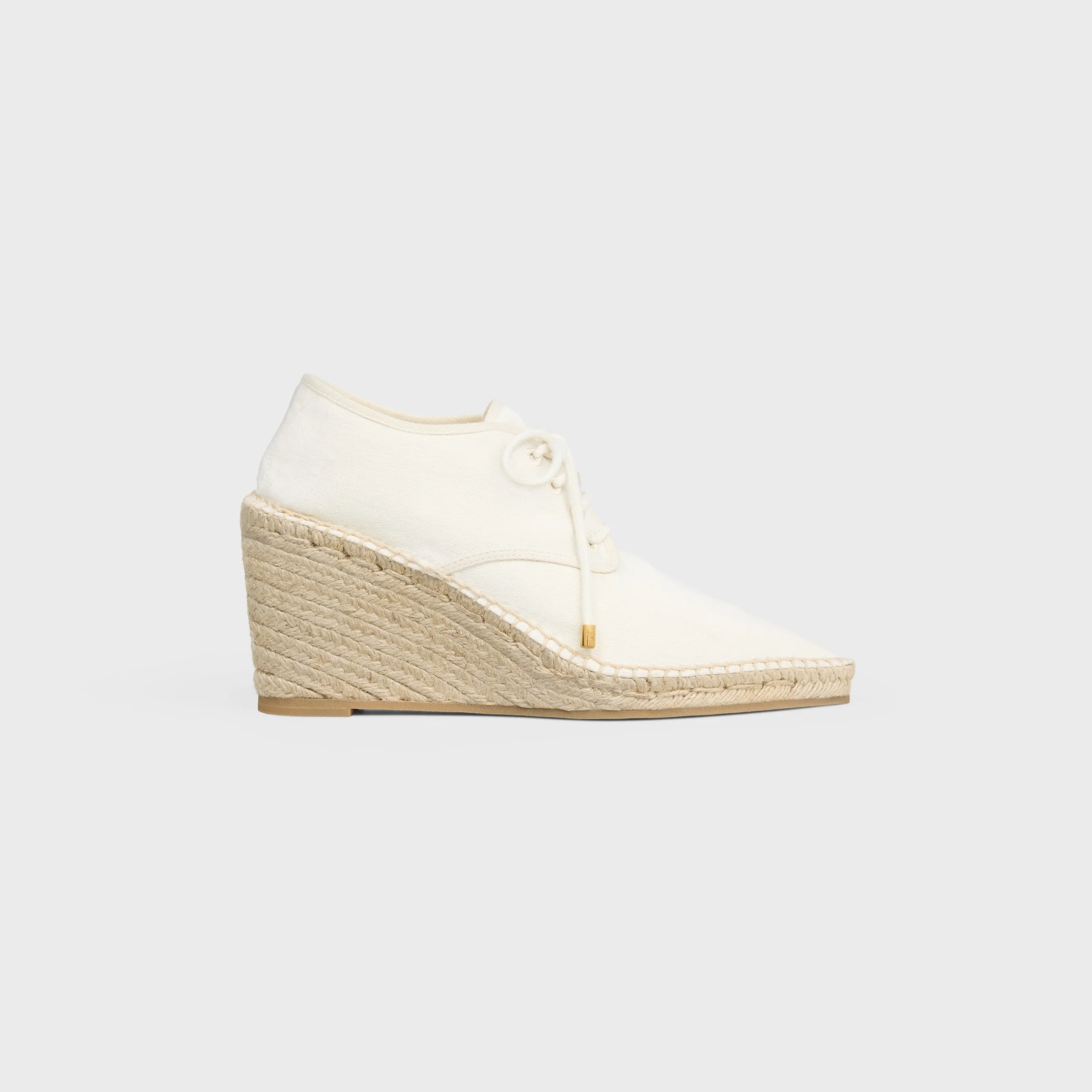 WEDGE LACE-UP ESPADRILLES IN CANVAS - 1