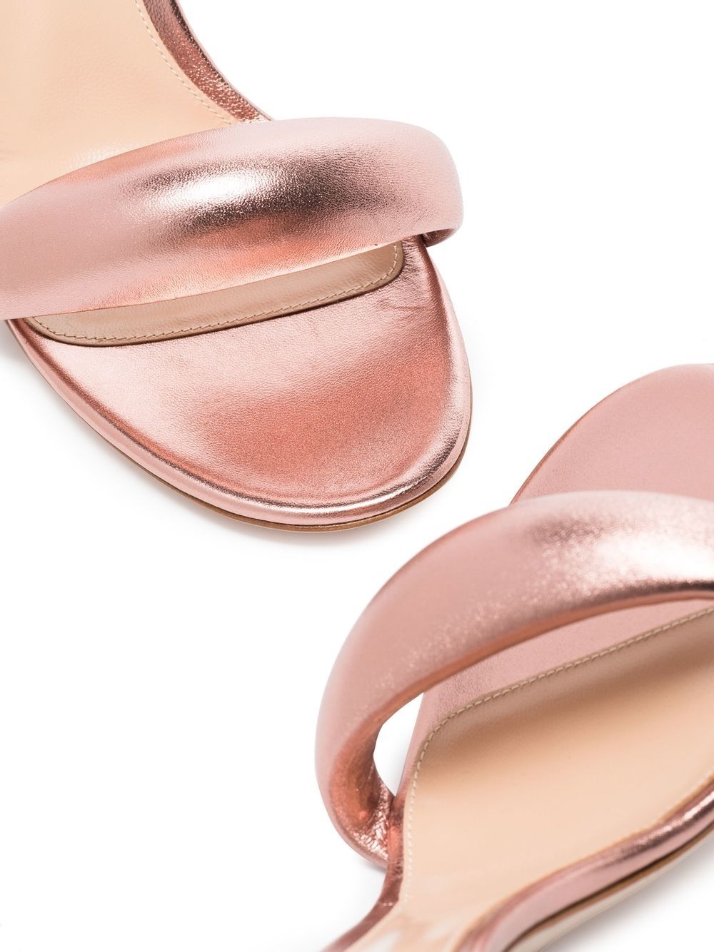 85mm metallic leather mules - 2