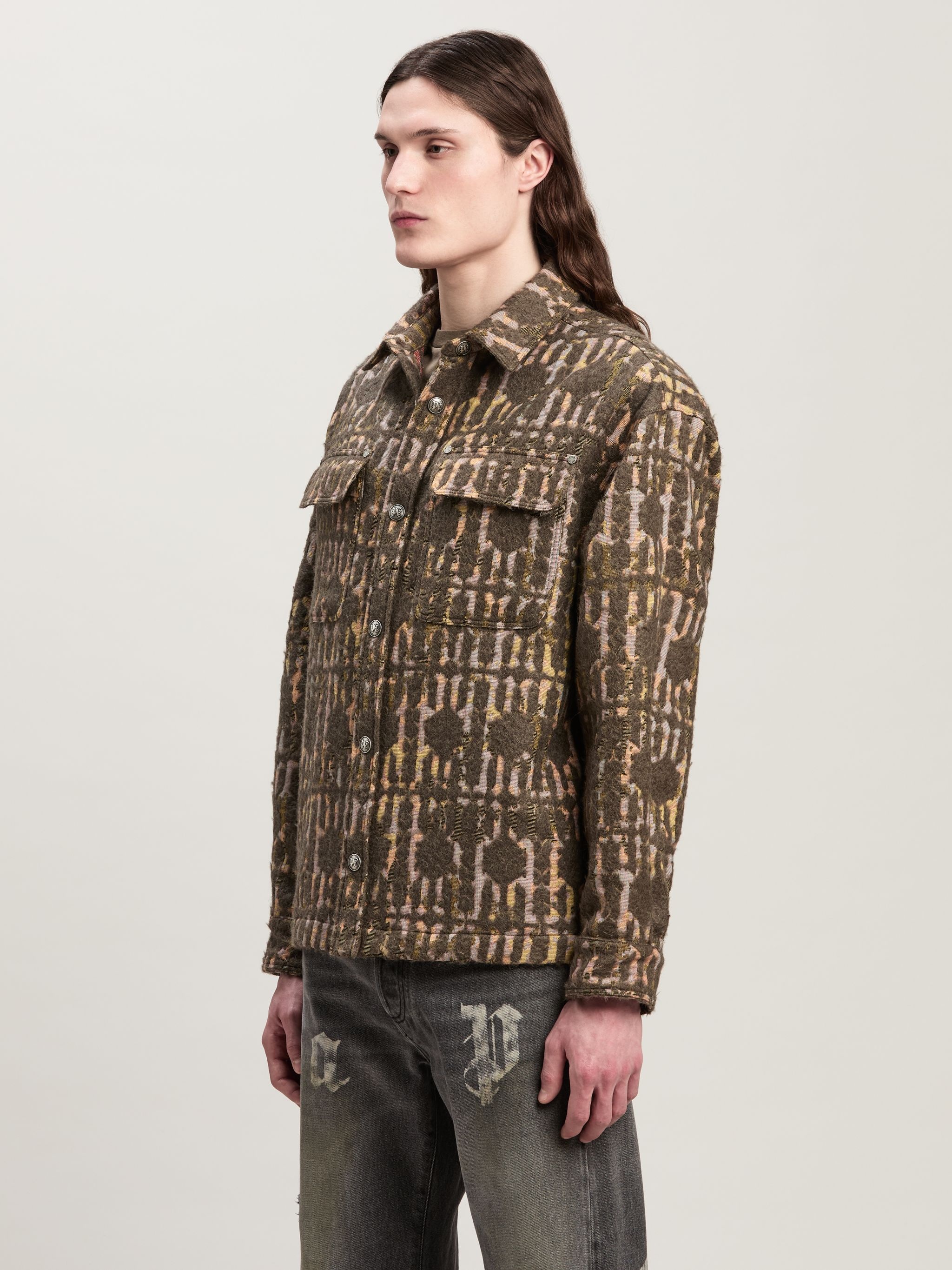 BRUSHED MONOGRAM OVERSHIRT - 4