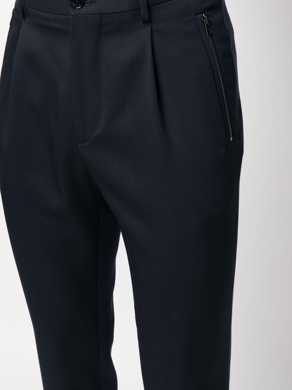 turn-up hem tapered trousers - 5