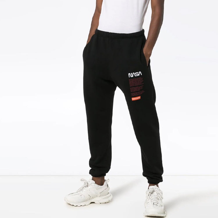 HERON PRESTON x NASA Facts Slim Pants 'Black' HMCH005F198080201088 - 3