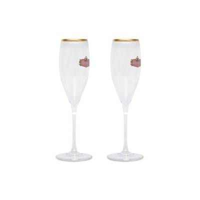 BALENCIAGA Champagne Glasses Gold in Crystal outlook