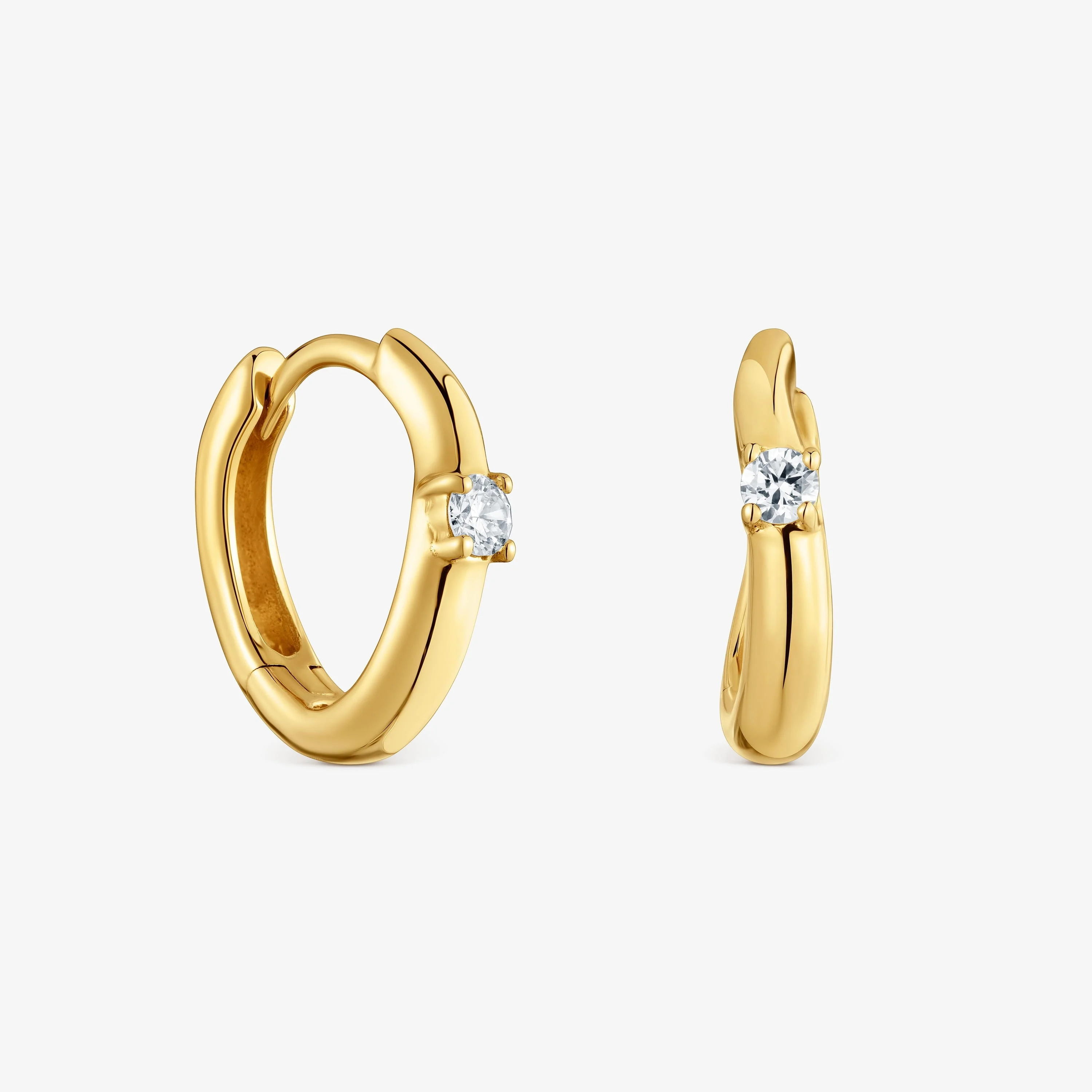 9kt gold and lab-grown diamond Hoop earring TOUS Irisé LGD - 1