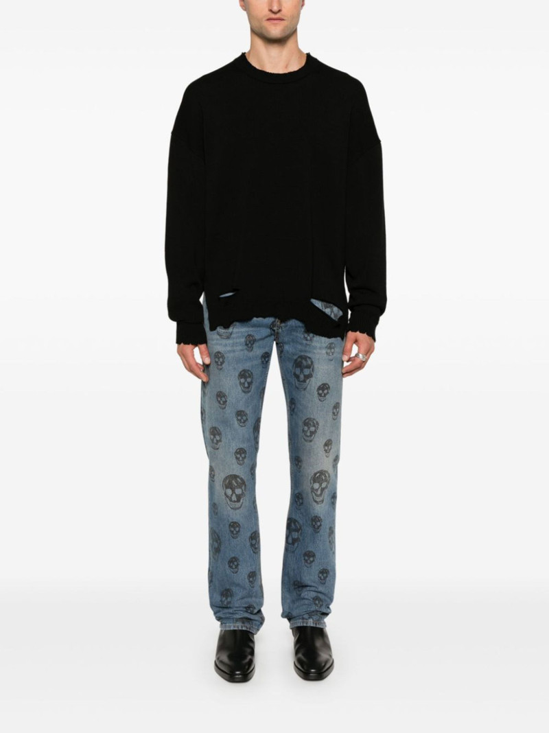 Alexander McQueen skull-print jeans outlook