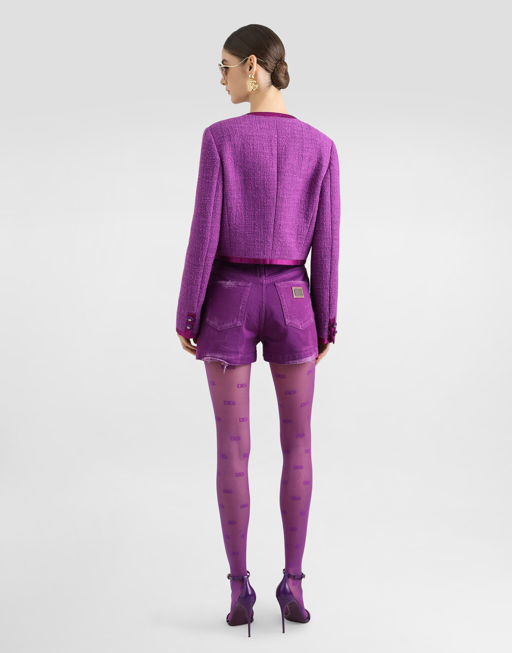 Single-breasted jacket in rachel tweed - 5
