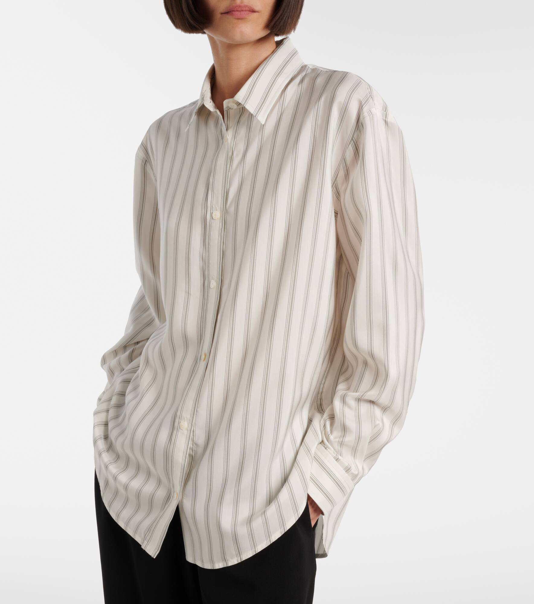 Eirlys striped silk poplin shirt - 6
