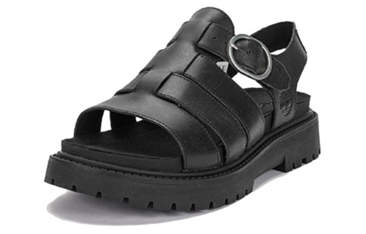 (WMNS) Timberland Clairemont Way Fisherman Sandals 'Black Nubuck' A635VW - 3