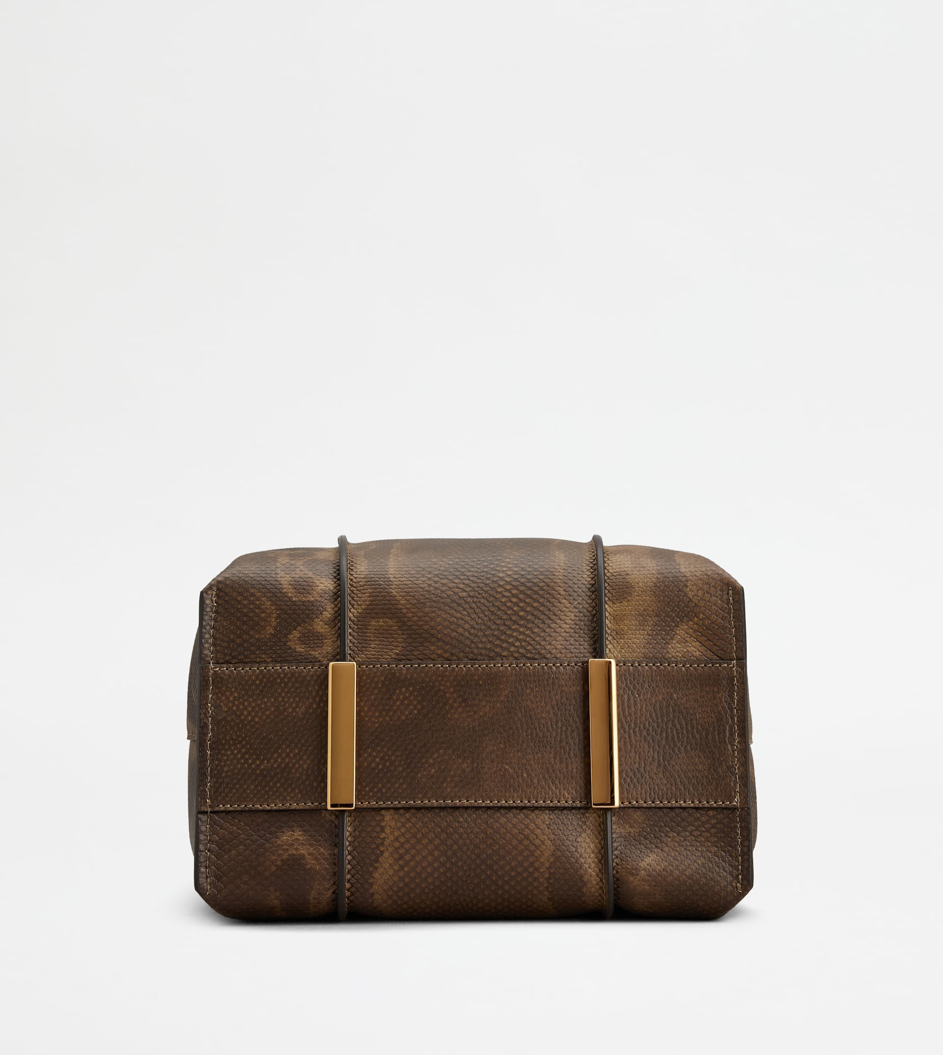 T TIMELESS SHOPPING BAG IN REPTILE MINI - BROWN - 3