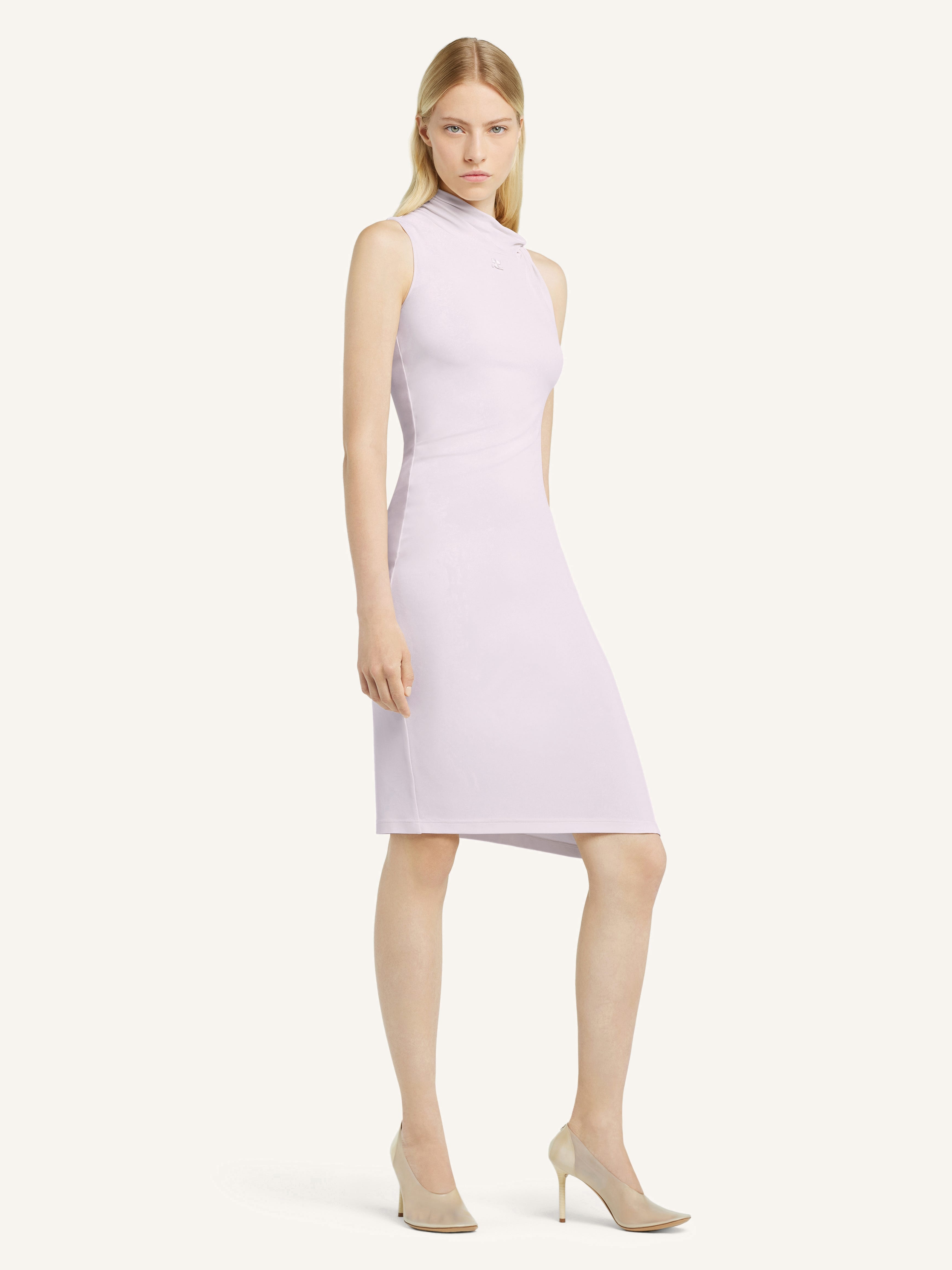 DRAPED SLEEVELESS DRESS - 3