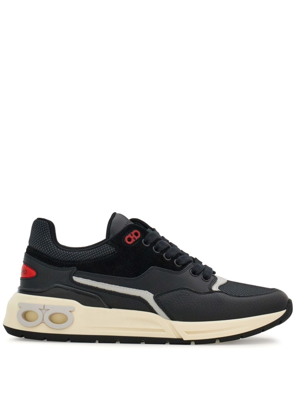 Gancini detail lace-up sneakers - 1