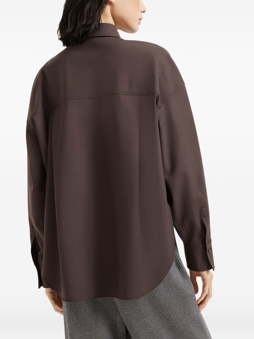 Monili-detail shirt - 4