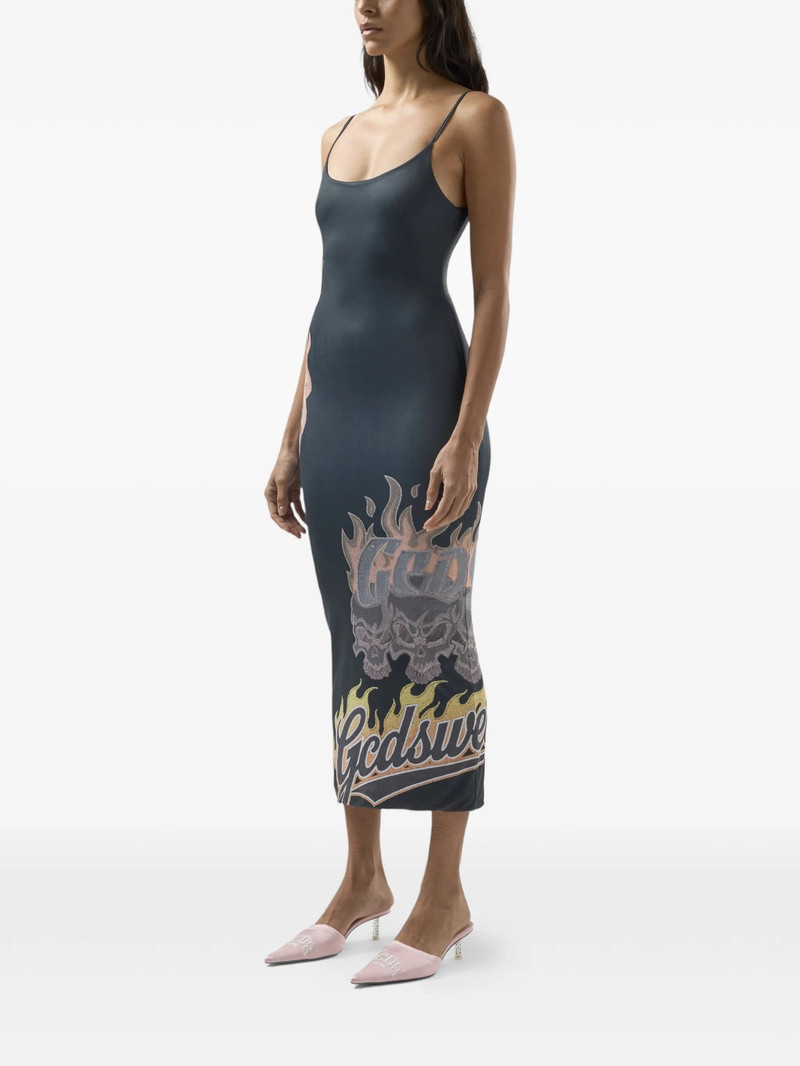 GCDS Gcds Graphic-print Midi Dress outlook