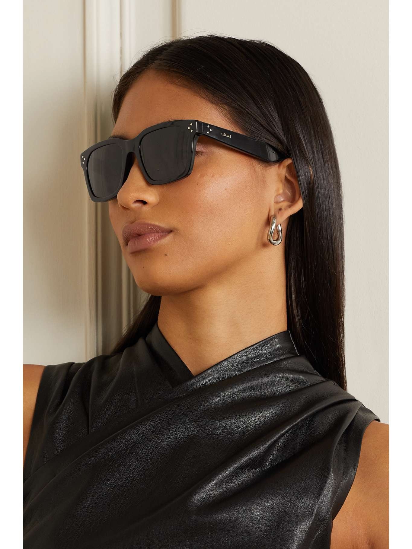 Oversized square-frame acetate sunglasses - 2