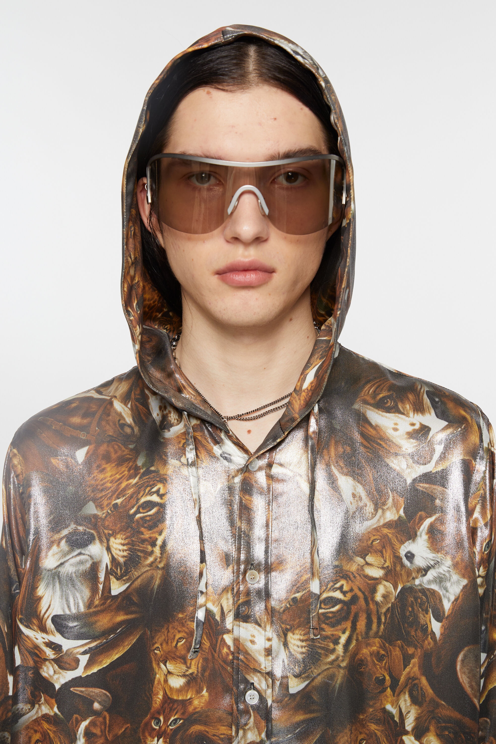 Jacket foil print - Cacao Brown Multi - 5