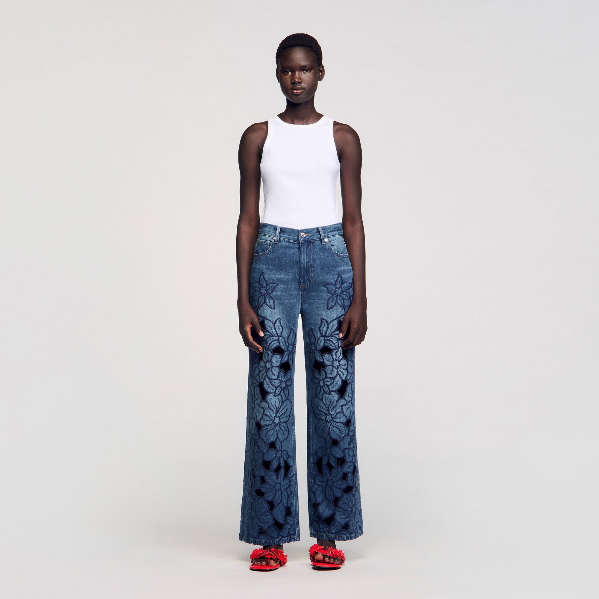 EMBROIDERED JEANS - 4