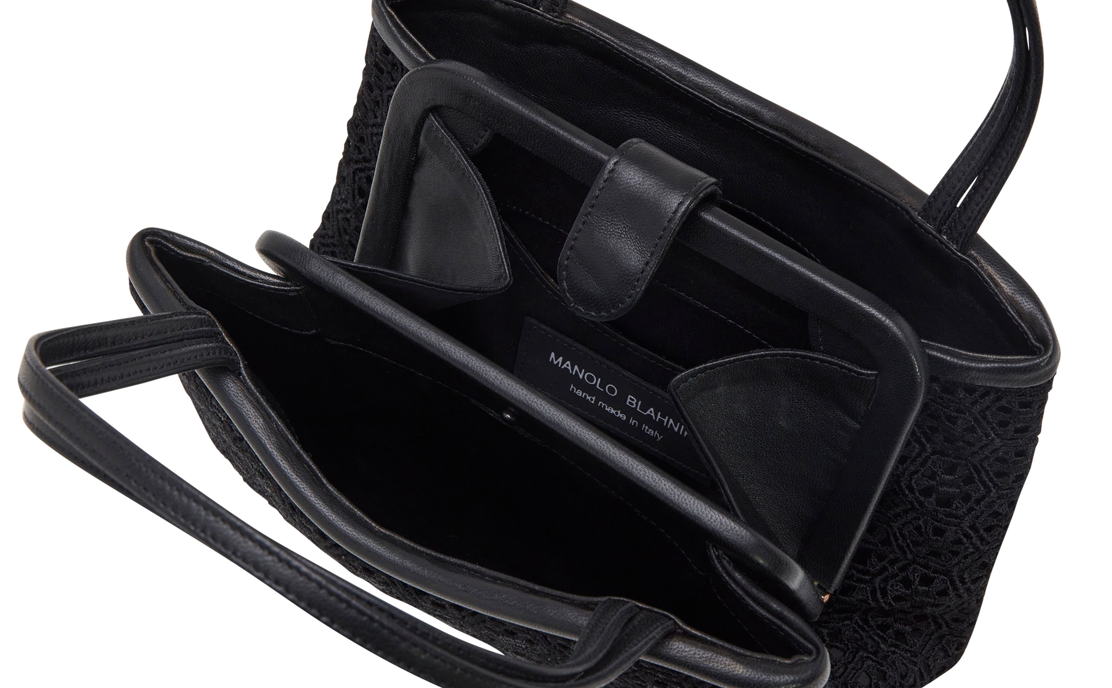 Black Lace Mini Handbag - 4