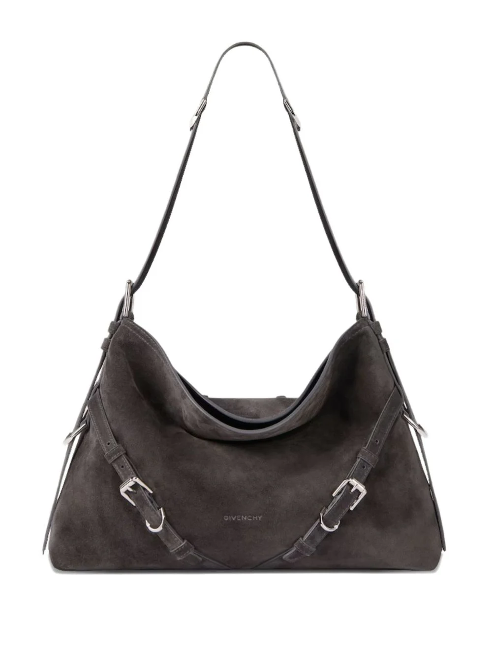 medium Voyou buckle leather shoulder bag - 1