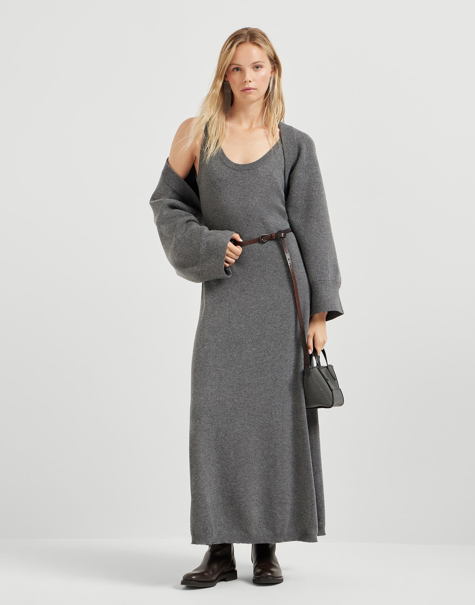 Cashmere double knit shrug - 5