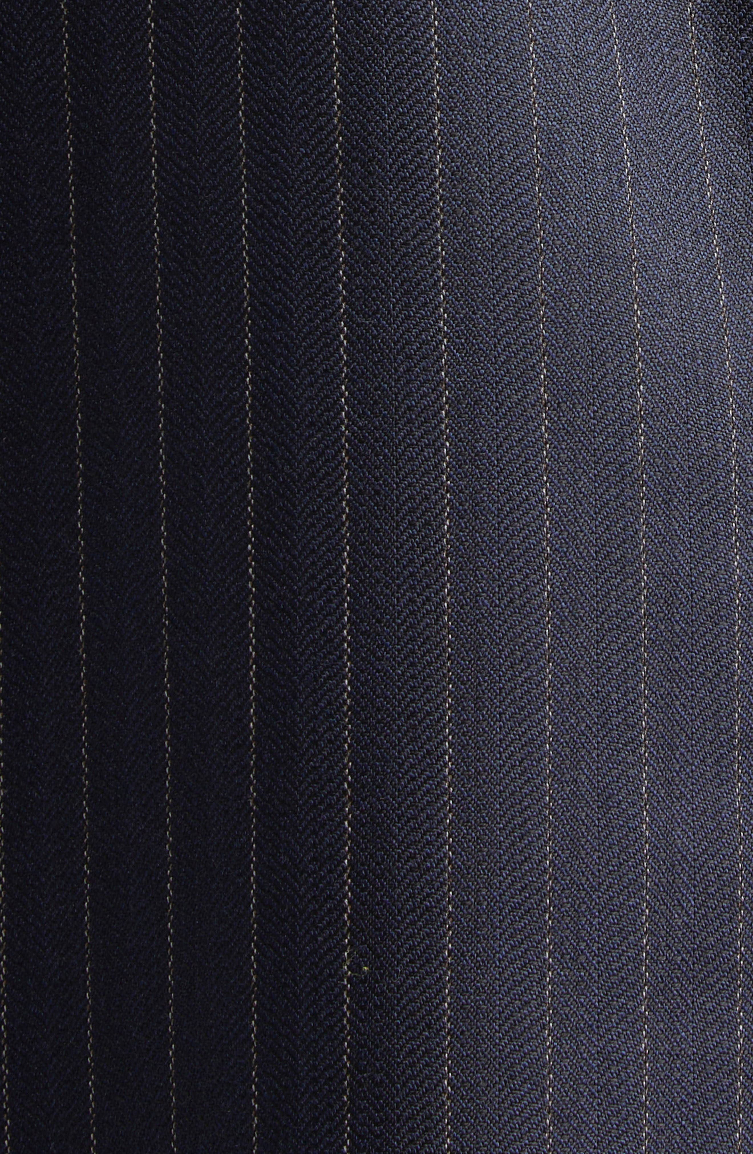 Golden Goose Journey Pinstripe Wool Blend Blazer in Dark Navy at Nordstrom - 6