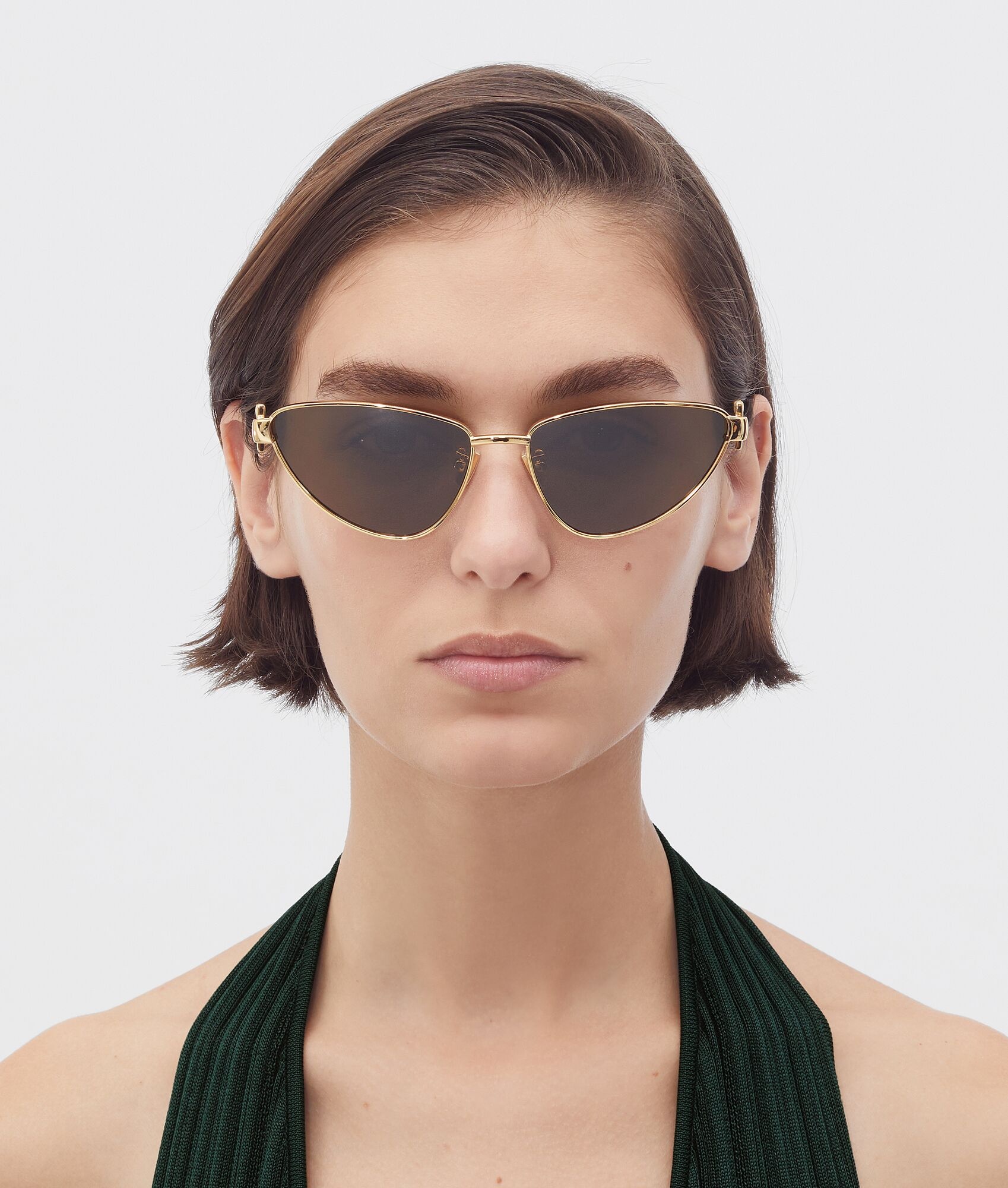 Bottega Veneta Turn Cat-Eye Sunglasses - Green - Unisex 