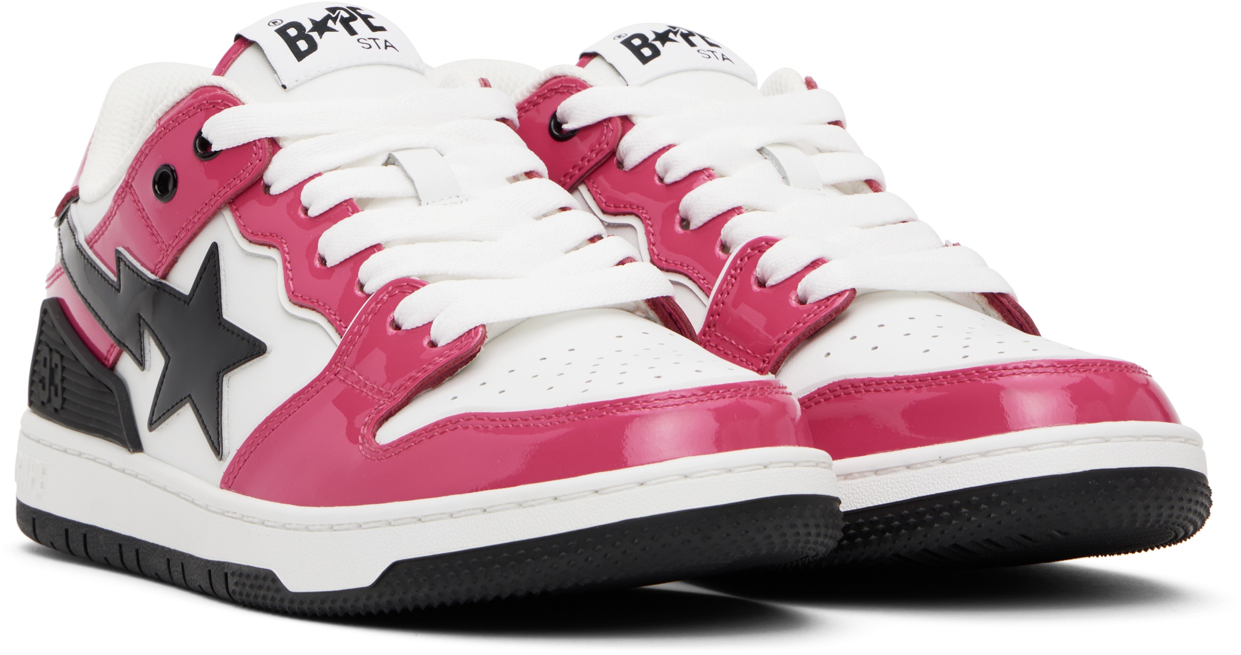 Pink & White Sk8 Sta #2 Sneakers - 4