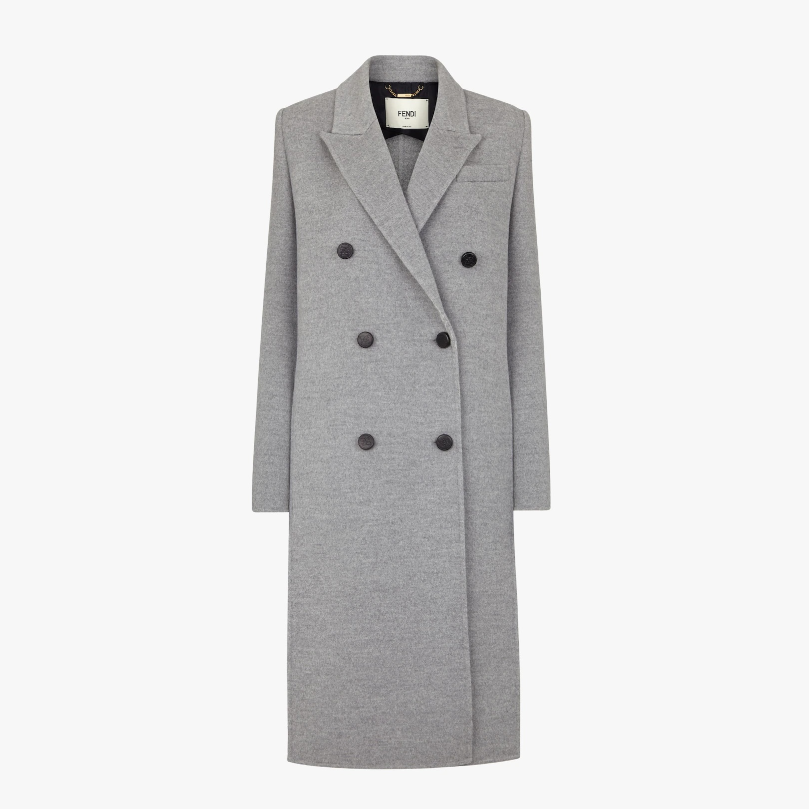 Gray wool coat - 1