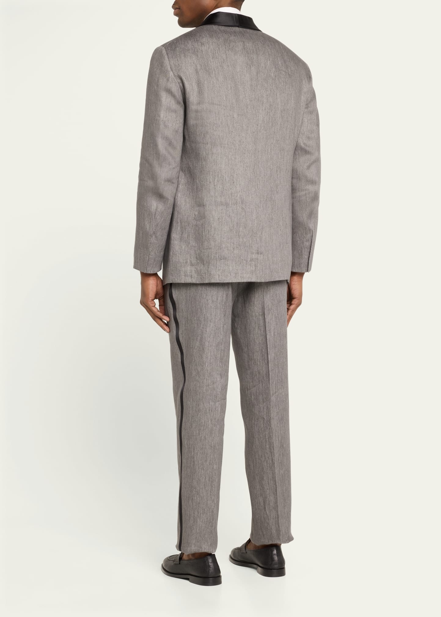 Men's Linen-Blend Shawl Tuxedo - 3