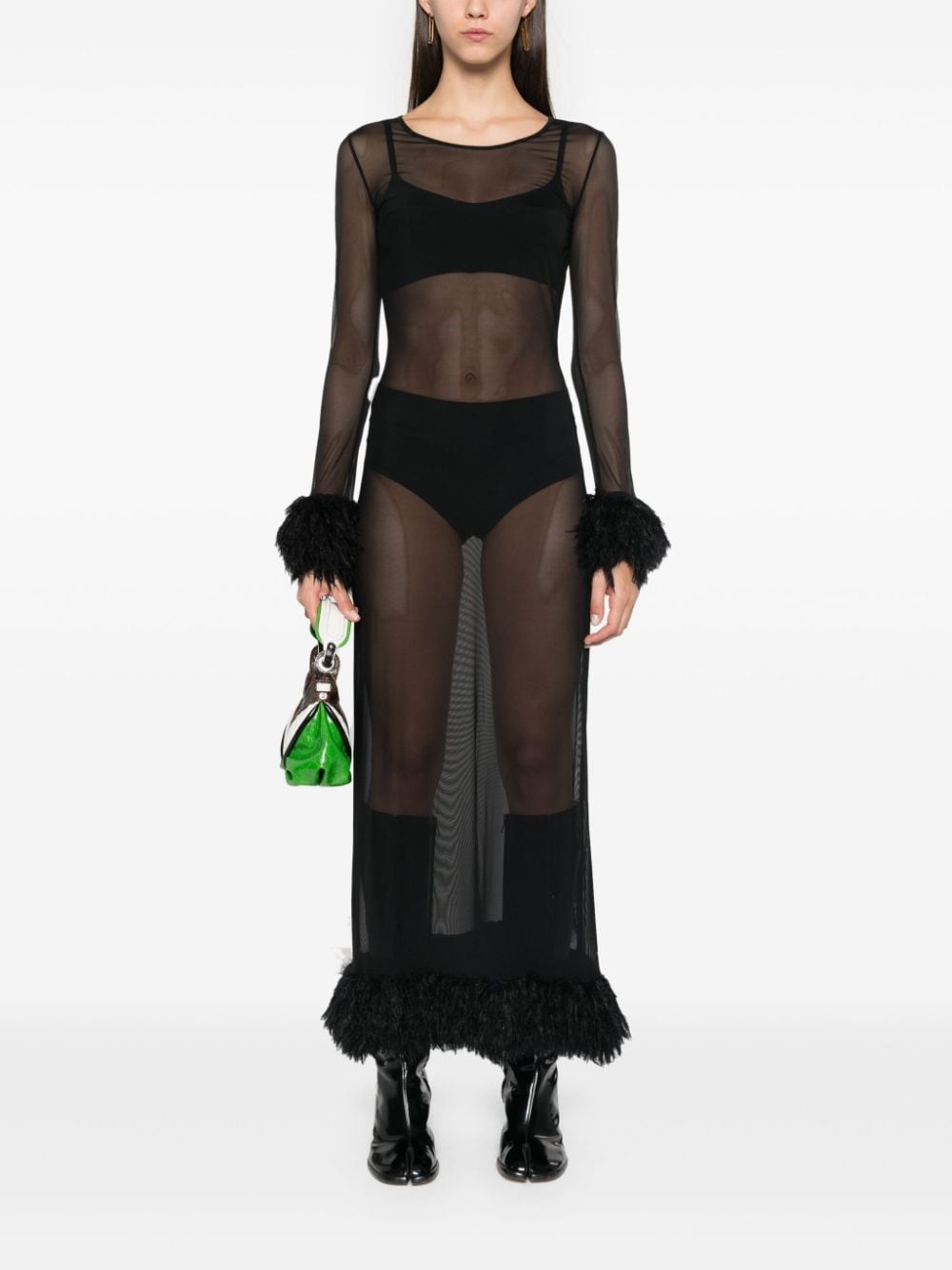 semi-sheer maxi dress - 2