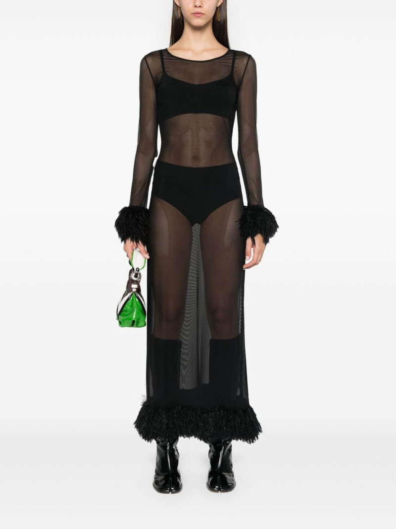 Marine Serre semi-sheer maxi dress outlook