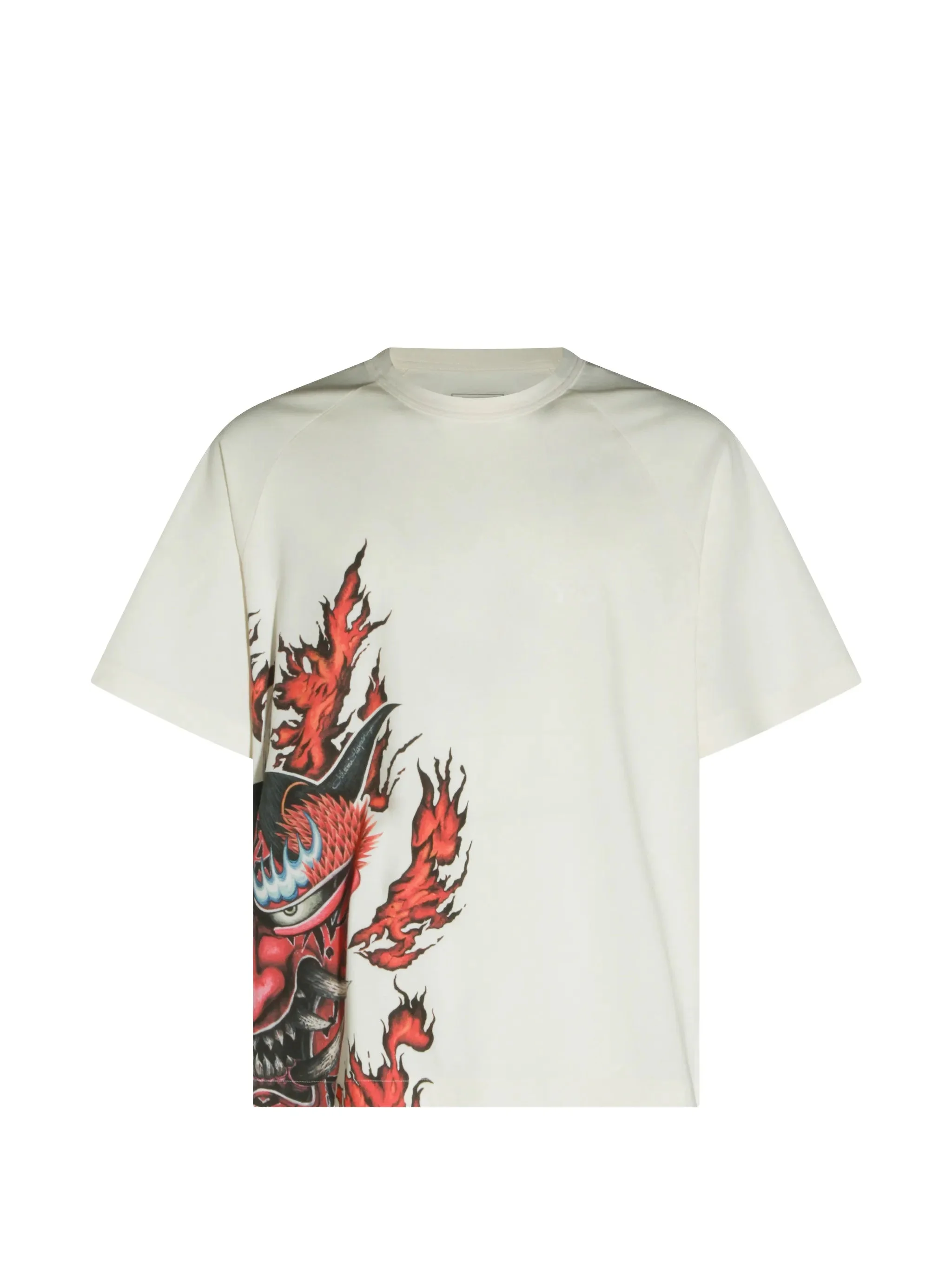 Y-3 Graphic-print Raglan-sleeve T-shirt - 1