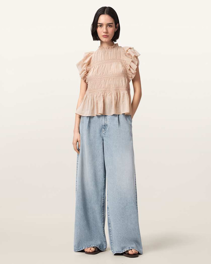 ALLSAINTS HAZE WIDE LEG PLEATED JEANS outlook