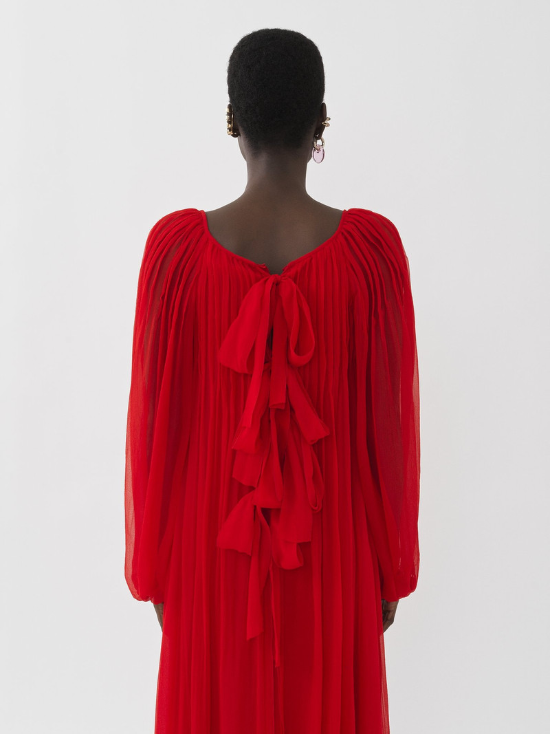 PLEATED LONG-SLEEVED DRESS 7