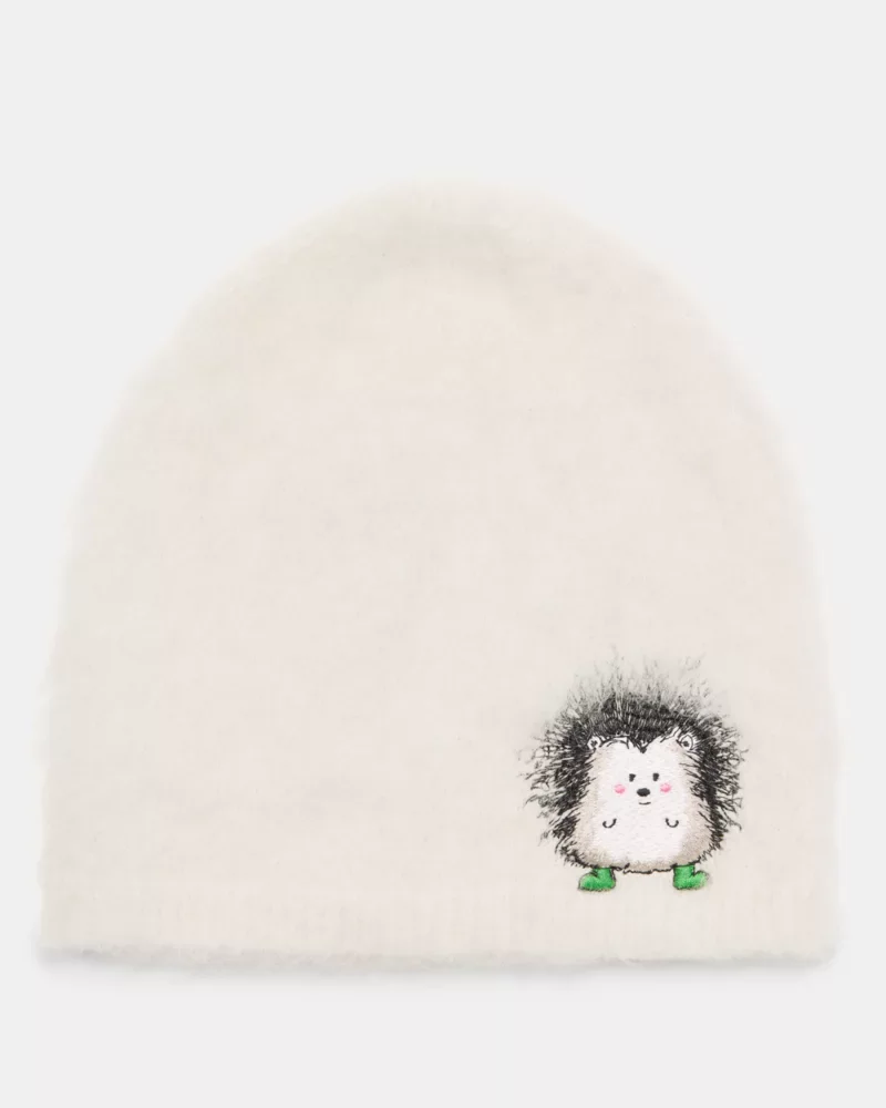 Hedgehog Patch Brushy Beanie - 1