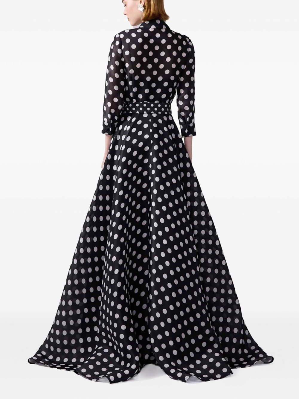 polka dot-pattern maxi dress - 3
