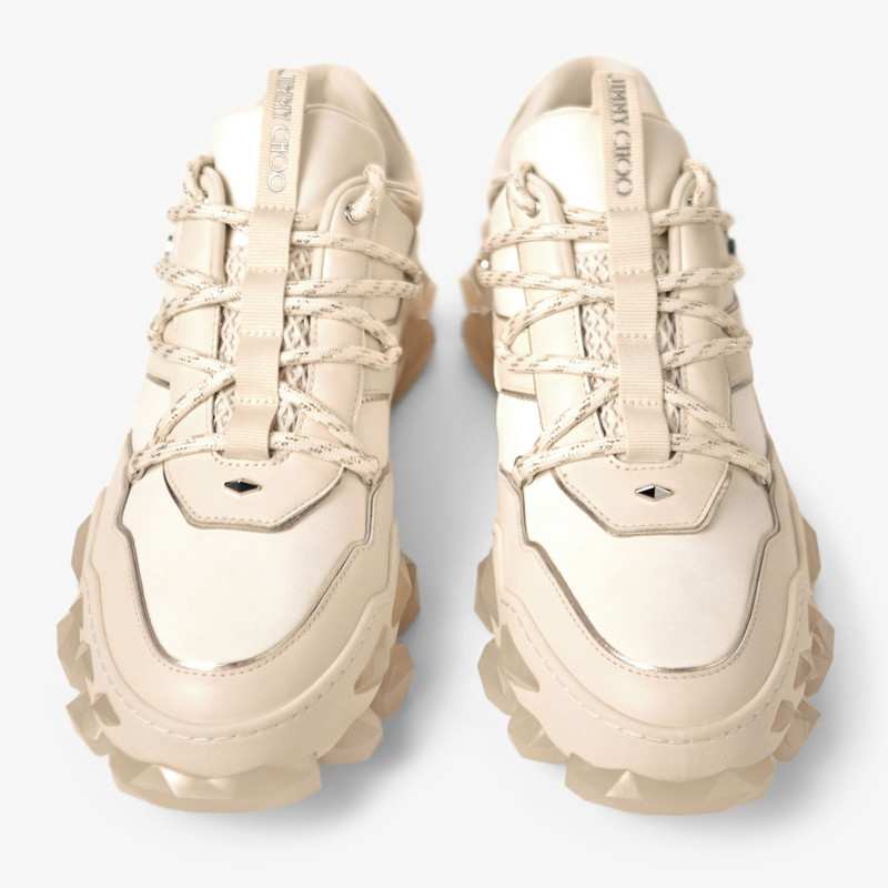Diamond X II/M Latte Leather Trainers 3