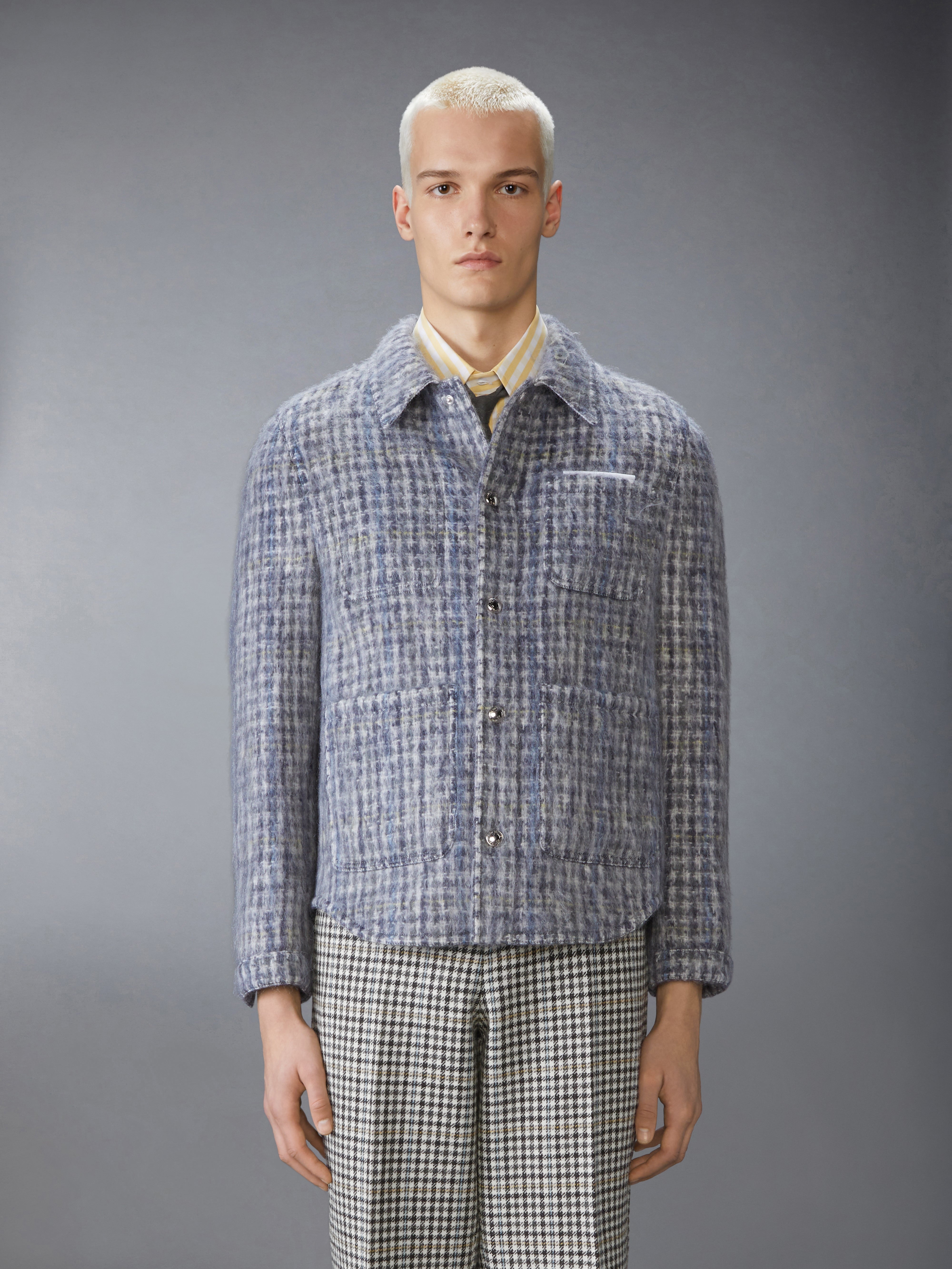 GUNCLUB CHECK HAIRY MOHAIR UTILITY JACKET - 2