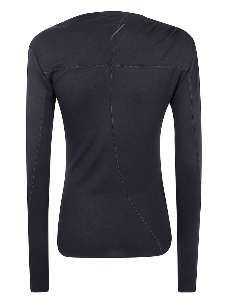 thom/krom asymmetric neckline long-sleeve top outlook