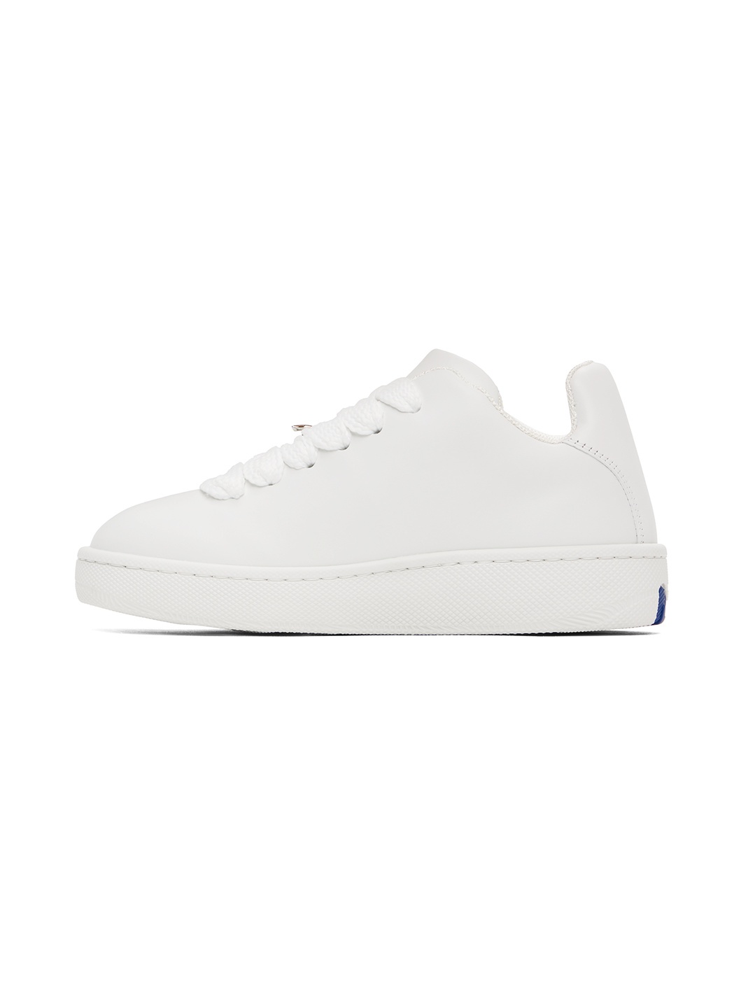 White Leather Box Sneakers - 3