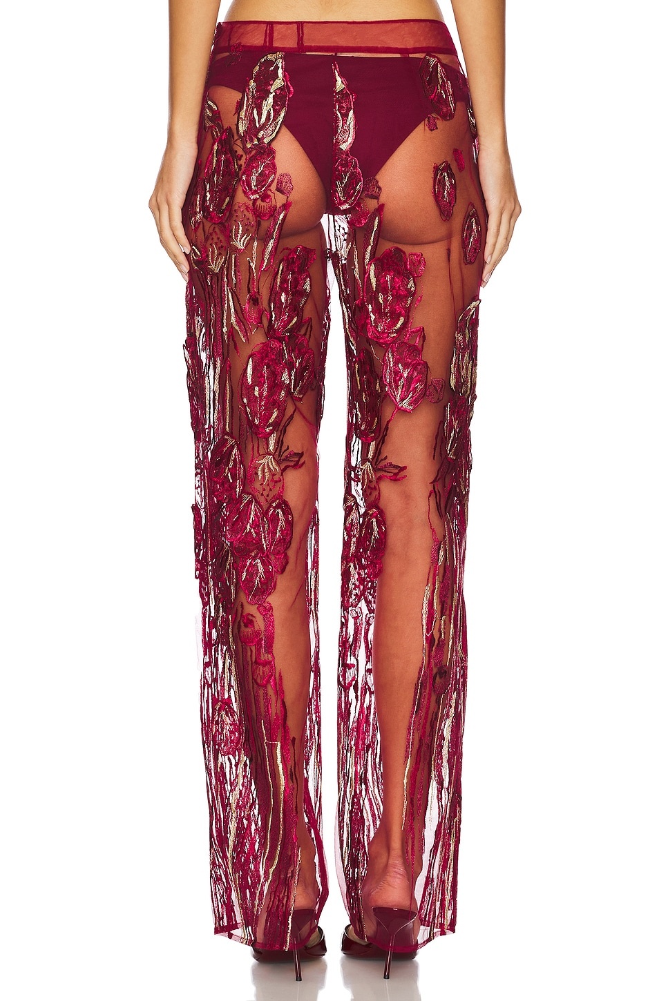 Full Length Embroidered Pants - 4